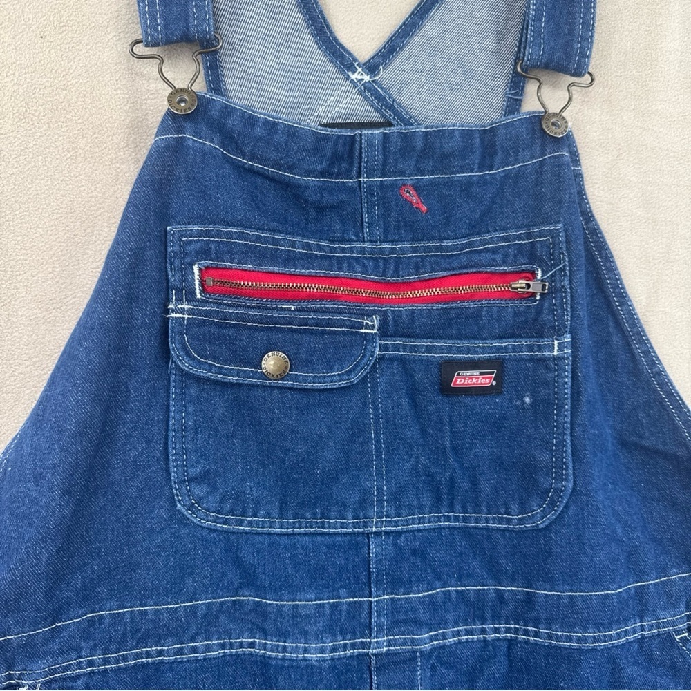 Dickies Bib Overalls Denim Workwear Men's Size XLR Chore Carpenter - Picture 3 of 14